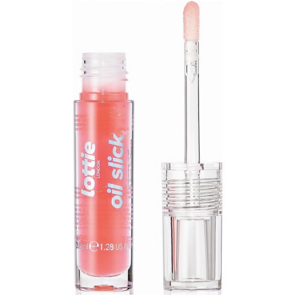 Lottie London Oil Slick Lip Oil in Peachy Cheeks. Full Sized, New / Sealed